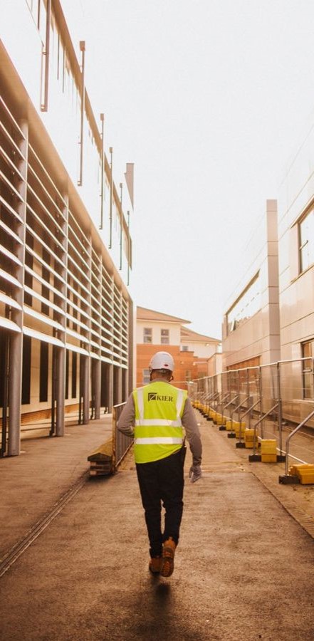 Kier employee walking through site