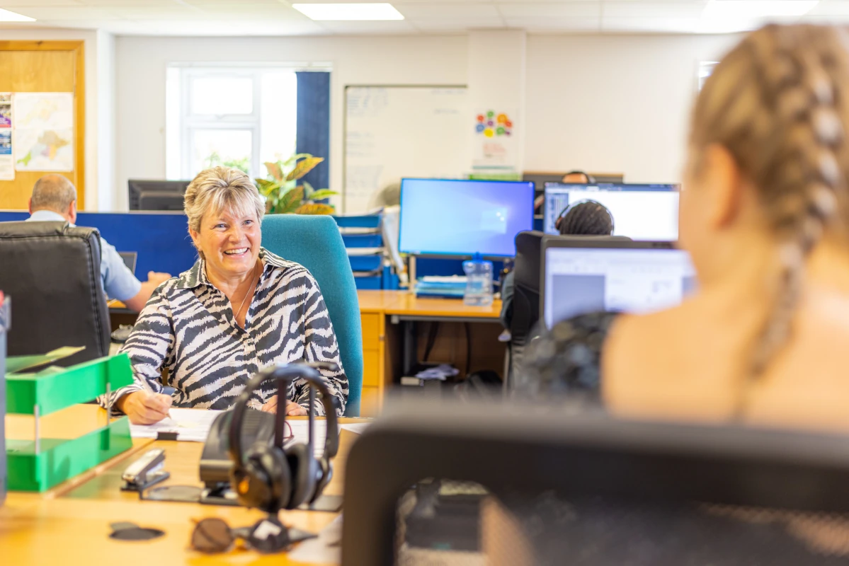Kier employees sitting in office